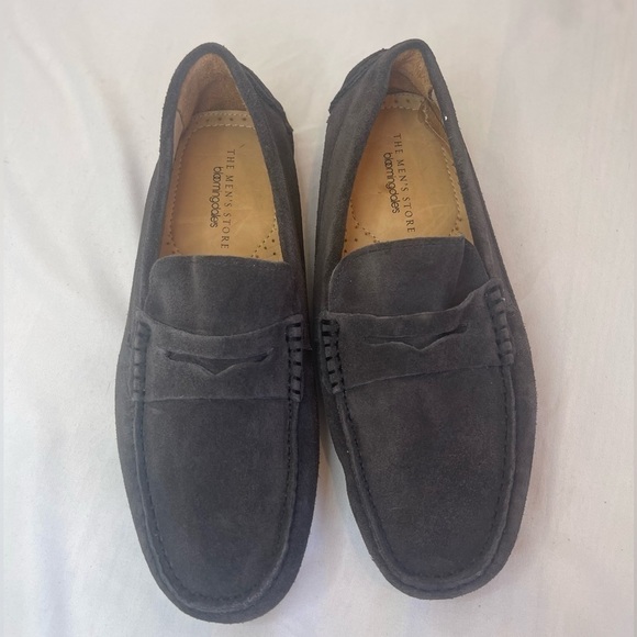 The Men's Store Bloomingdale’s Moc Toe Slippers Size 8 Brown Suede - Picture 3 of 10